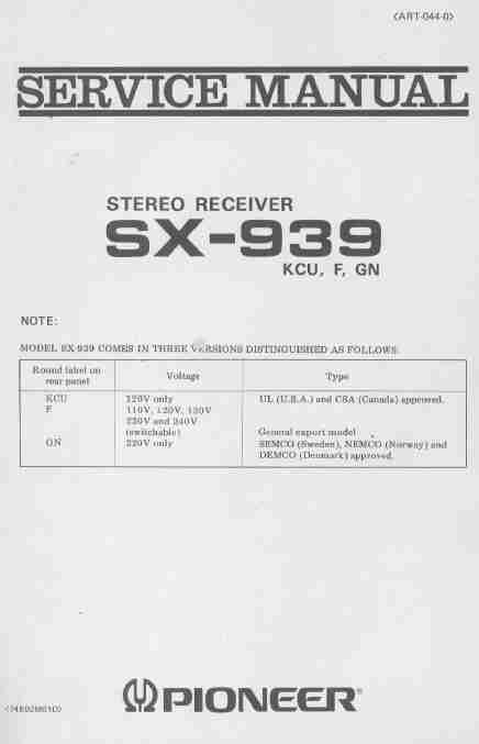Pioneer Stereo Receiver sx-939-page_pdf
